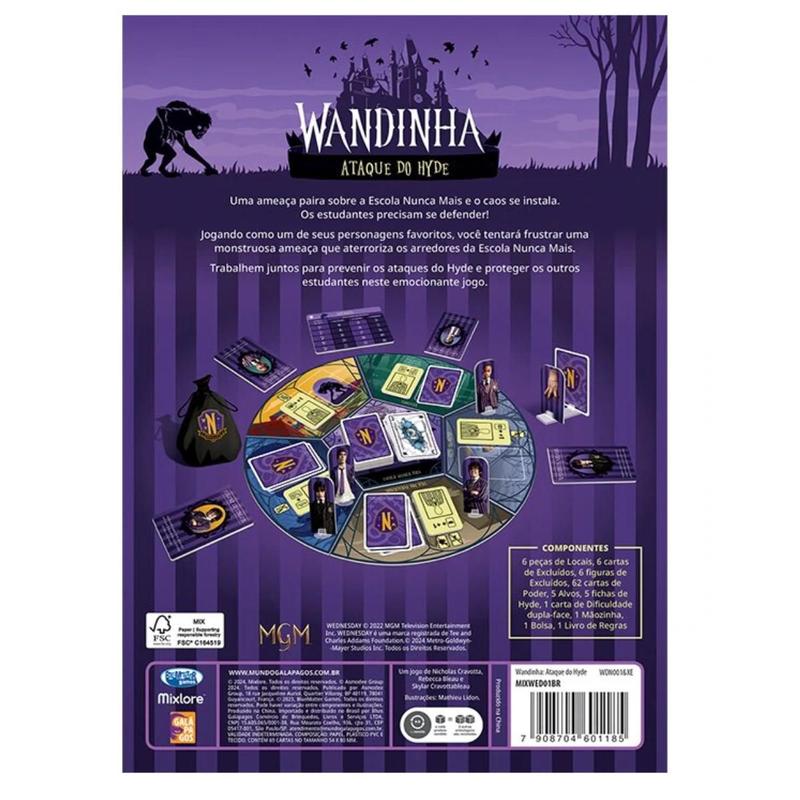 Wandinha: Ataque do Hyde - Jogo de Tabuleiro - Galápagos